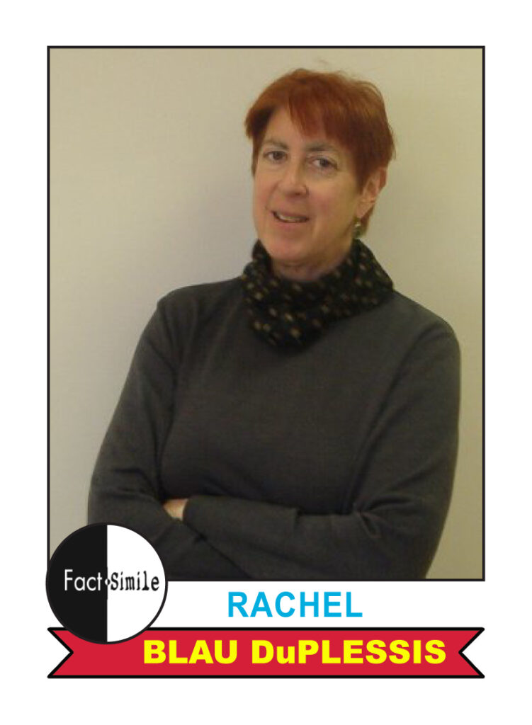 Rachel Blau duPlessis Poetry Trading Card