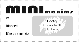 minimaxims by Richard Kostelanetz